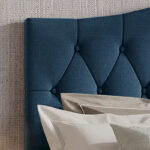 Classic Linen Button Tufted Upholstered Platform Bed - Image 10