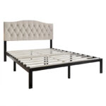 Classic Linen Button Tufted Upholstered Platform Bed - Image 14