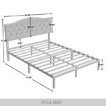Classic Linen Button Tufted Upholstered Platform Bed - Image 18