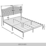 Classic Linen Button Tufted Upholstered Platform Bed - Image 19