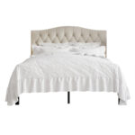Classic Linen Button Tufted Upholstered Platform Bed - Image 21