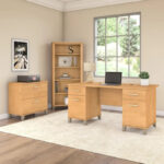 Somerset 60W Office Computer Desk with Drawers - Image 2