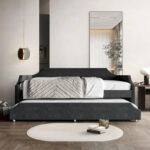 Elegance Linen Upholstered Twin Size Daybed with Trundle - Image 7
