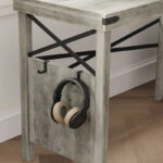 Farmhouse L Shaped Home Office Computer Desk with Storage Cabinet - Image 21
