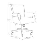 Megan Office Chair with Wood Base - Image 2