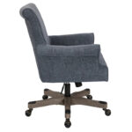 Megan Office Chair with Wood Base - Image 3