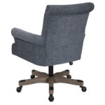 Megan Office Chair with Wood Base - Image 6