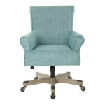 Megan Office Chair with Wood Base - Image 18