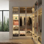 Glass Door Wardrobe Armoire Storage Closet with Light Display Cabinet - Image 28