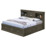 Louis Philippe Full Storage Platform Bed with 6 Storage Drawers - Image 2