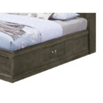 Louis Philippe Full Storage Platform Bed with 6 Storage Drawers - Image 3