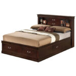 Louis Philippe Full Storage Platform Bed with 6 Storage Drawers - Image 14