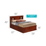 Louis Philippe Full Storage Platform Bed with 6 Storage Drawers - Image 20