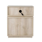 Madelia Transitional Whitewash Wood Side Table - Image 8