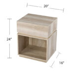 Madelia Transitional Whitewash Wood Side Table - Image 10