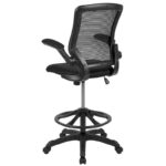 Mid-Back Mesh Ergonomic Drafting Chair with Foot Ring and Flip-Up Arms - Image 15