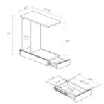 Monroe C-Table with Concealed Drawer, Concealment Furniture - Image 12