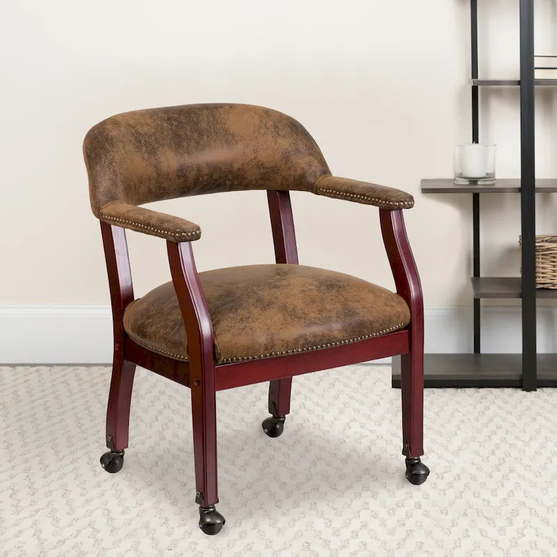 9320342519967_558894 Conference Chair with Accent Nail Trim and Casters - Image 1