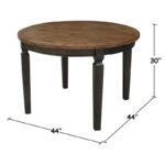 44 x 44 in. Round Top Dining Table - N/A - Image 8