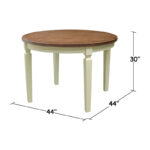 44 x 44 in. Round Top Dining Table - N/A - Image 16
