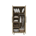 2-Door Wooden Wardrobe - Image 2