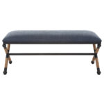 Firth Rustic Navy Bench - 48W x 21H x 16D