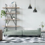Velvet Sofa Bed with Armrests Couch Recliner Loveseat Folding Daybed - 80.7 x 35 x 27.6 - Image 2