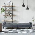Velvet Sofa Bed with Armrests Couch Recliner Loveseat Folding Daybed - 80.7 x 35 x 27.6 - Image 12