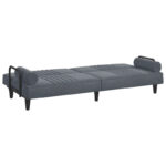 Velvet Sofa Bed with Armrests Couch Recliner Loveseat Folding Daybed - 80.7 x 35 x 27.6 - Image 17