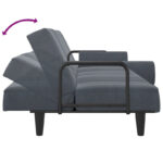 Velvet Sofa Bed with Armrests Couch Recliner Loveseat Folding Daybed - 80.7 x 35 x 27.6 - Image 18