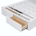 Wood Queen Size Hydraulic Platform Bed with Storage LED Headboard - Image 19