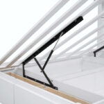 Wood Queen Size Hydraulic Platform Bed with Storage LED Headboard - Image 20