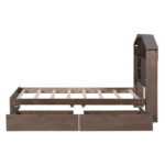 Wood Platform Bed with House-shaped Storage Headboard and 2 Drawer - Image 19