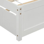 Twin size Platform Bed Wood Bed Frame with Trundle - Image 24