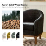 Augus Modern Boucle Accent Barrel Chair with Solid Wood Legs by - Image 8