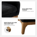 Augus Modern Boucle Accent Barrel Chair with Solid Wood Legs by - Image 10