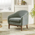 Augus Modern Boucle Accent Barrel Chair with Solid Wood Legs by - Image 21