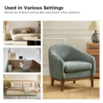 Augus Modern Boucle Accent Barrel Chair with Solid Wood Legs by - Image 30