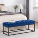 Modern Metal Base Upholstered Bench for Bedroom for Entryway - Image 4