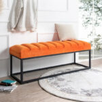 Modern Metal Base Upholstered Bench for Bedroom for Entryway - Image 5