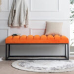 Modern Metal Base Upholstered Bench for Bedroom for Entryway - Image 17