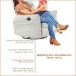 Modern PU Leather Rocker Seating Glider Swivel Recliner Chair - Image 21