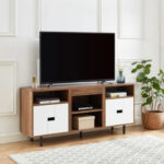 60 Wood Media Console TV Stand Classic Entertainment Center - Image 19