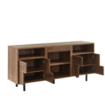 60 Wood Media Console TV Stand Classic Entertainment Center - Image 2
