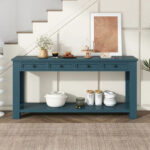 Console Table/Sofa Table with Storage Drawers and Bottom Shelf for Entryway Hallway - Image 40