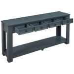 Console Table/Sofa Table with Storage Drawers and Bottom Shelf for Entryway Hallway - Image 29
