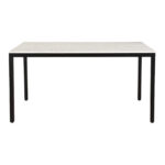 Pariso Modern White Marble-Top Dining Table - 60W x 30H x 36D