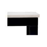 Pariso Modern White Marble-Top Dining Table - 60W x 30H x 36D - Image 6
