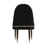 Leather Dining Chair with a Ripple Back and Gold Accents Design Elara Collection - Image 20