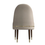 Leather Dining Chair with a Ripple Back and Gold Accents Design Elara Collection - Image 31